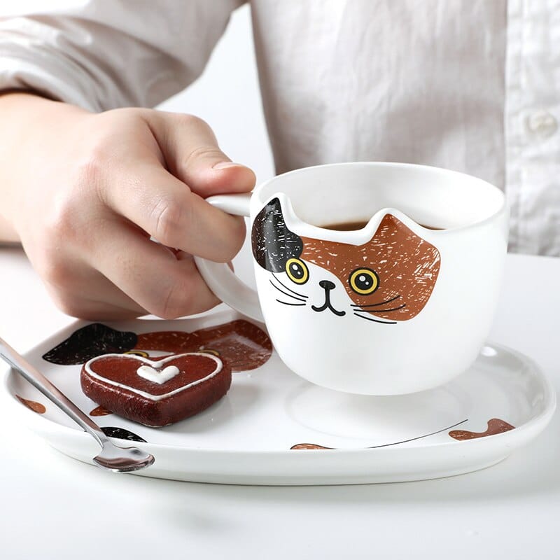 Cat Tea Cup Set Catastic