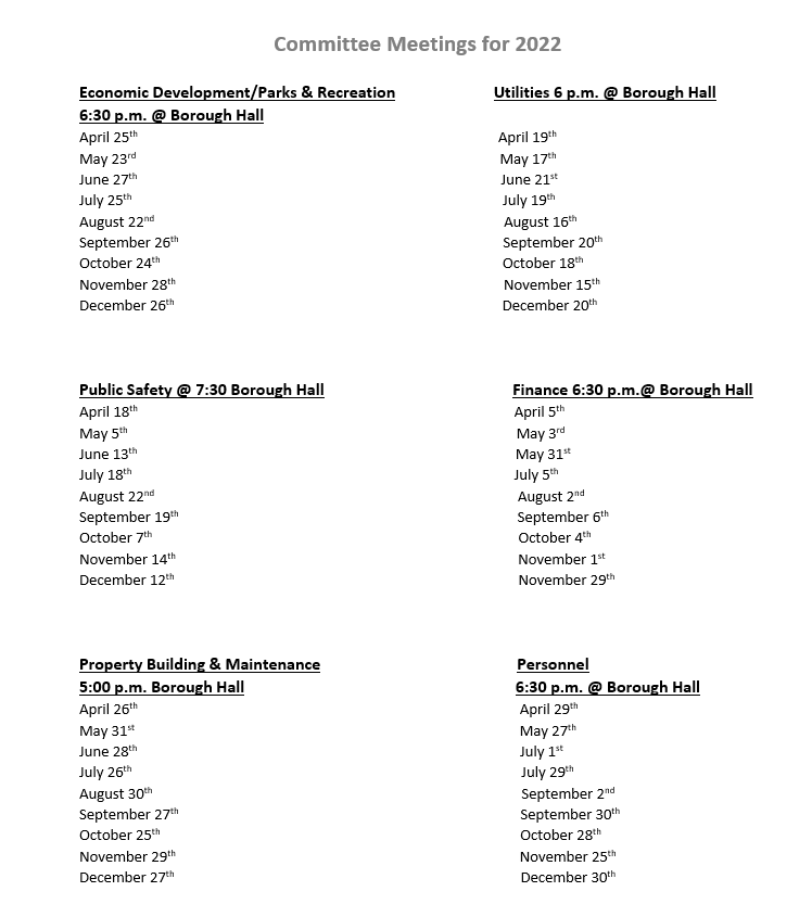 News & Events Catawissa Borough, Pennsylvania Established 1774