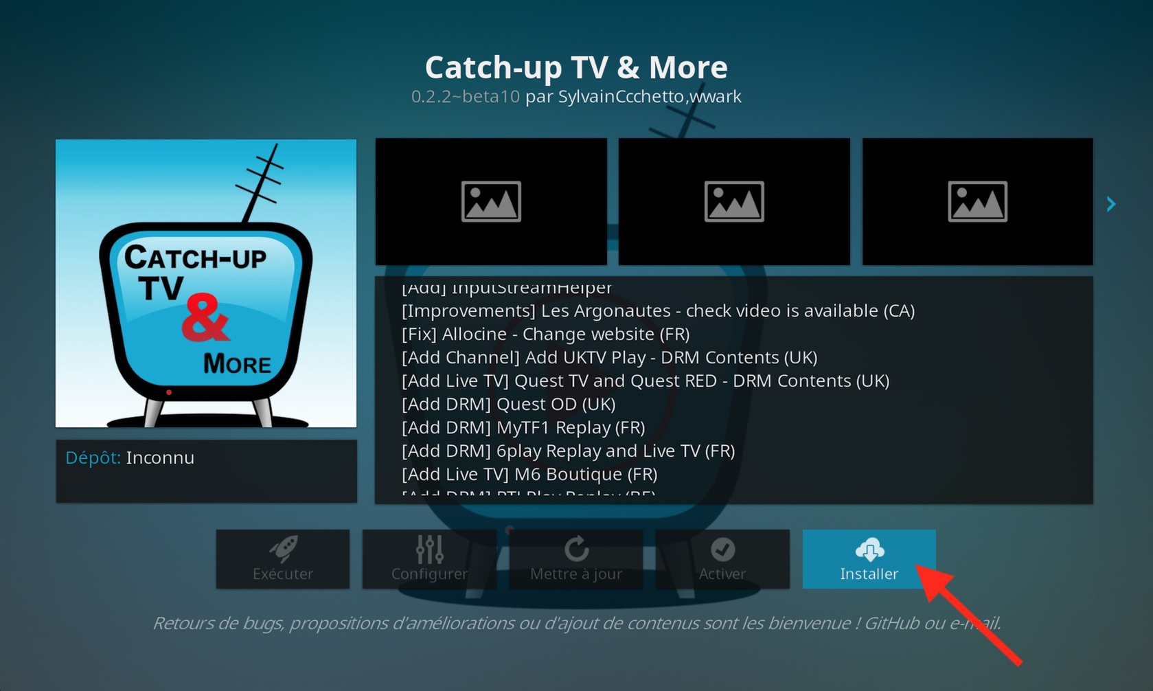 Comment installer Catchup TV & More