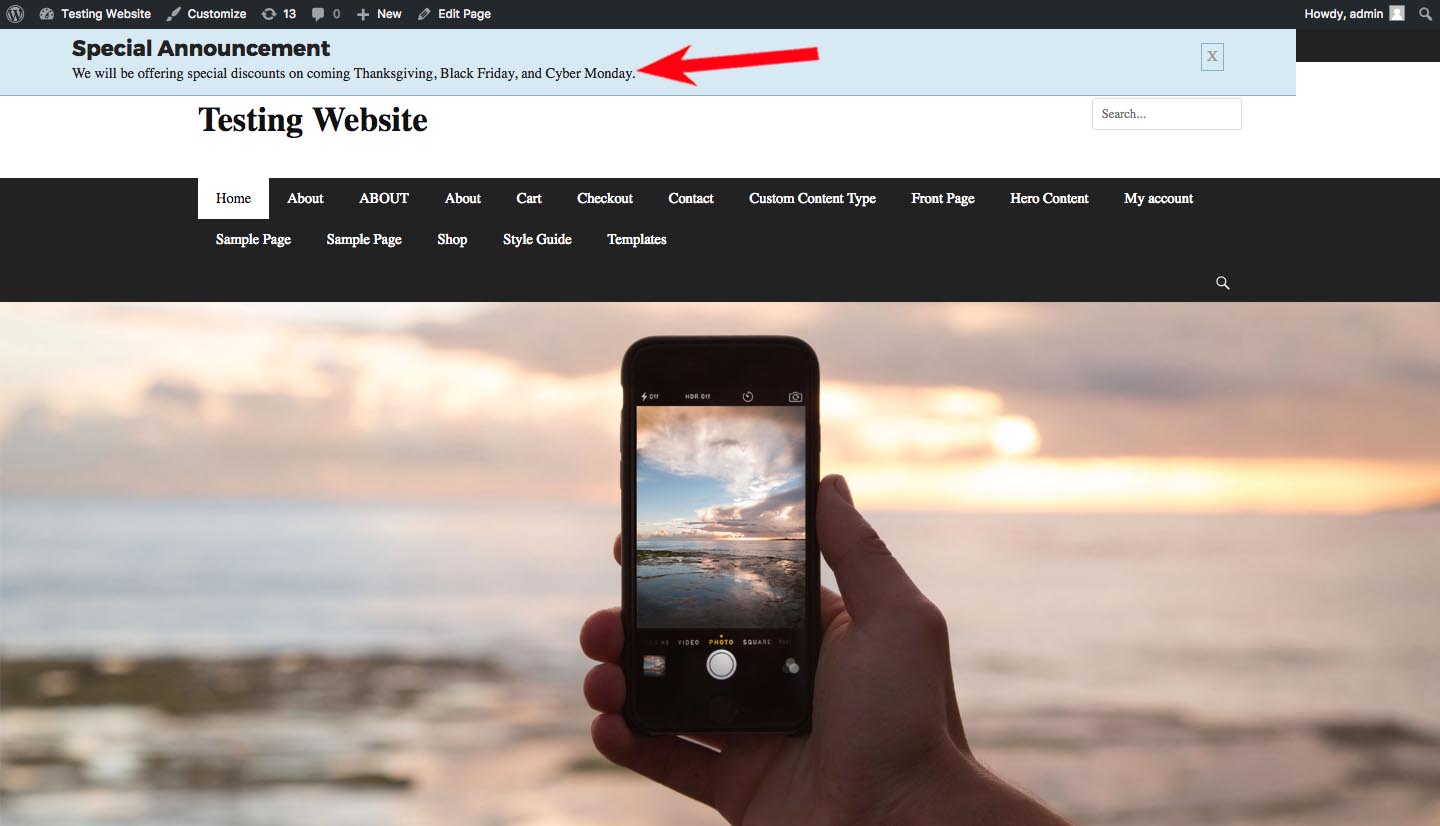 How to Display Announcements in WordPress DevotePress