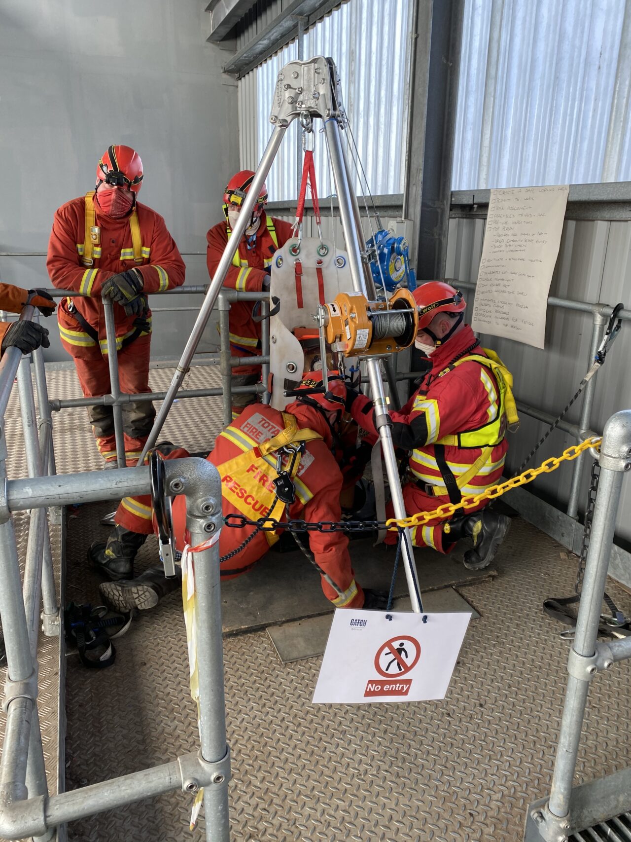 Prax Lindsey Oil Refinery Confined Rescue Training