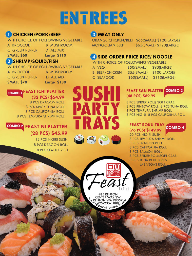 PARTY TRAYS Feast Buffet Renton