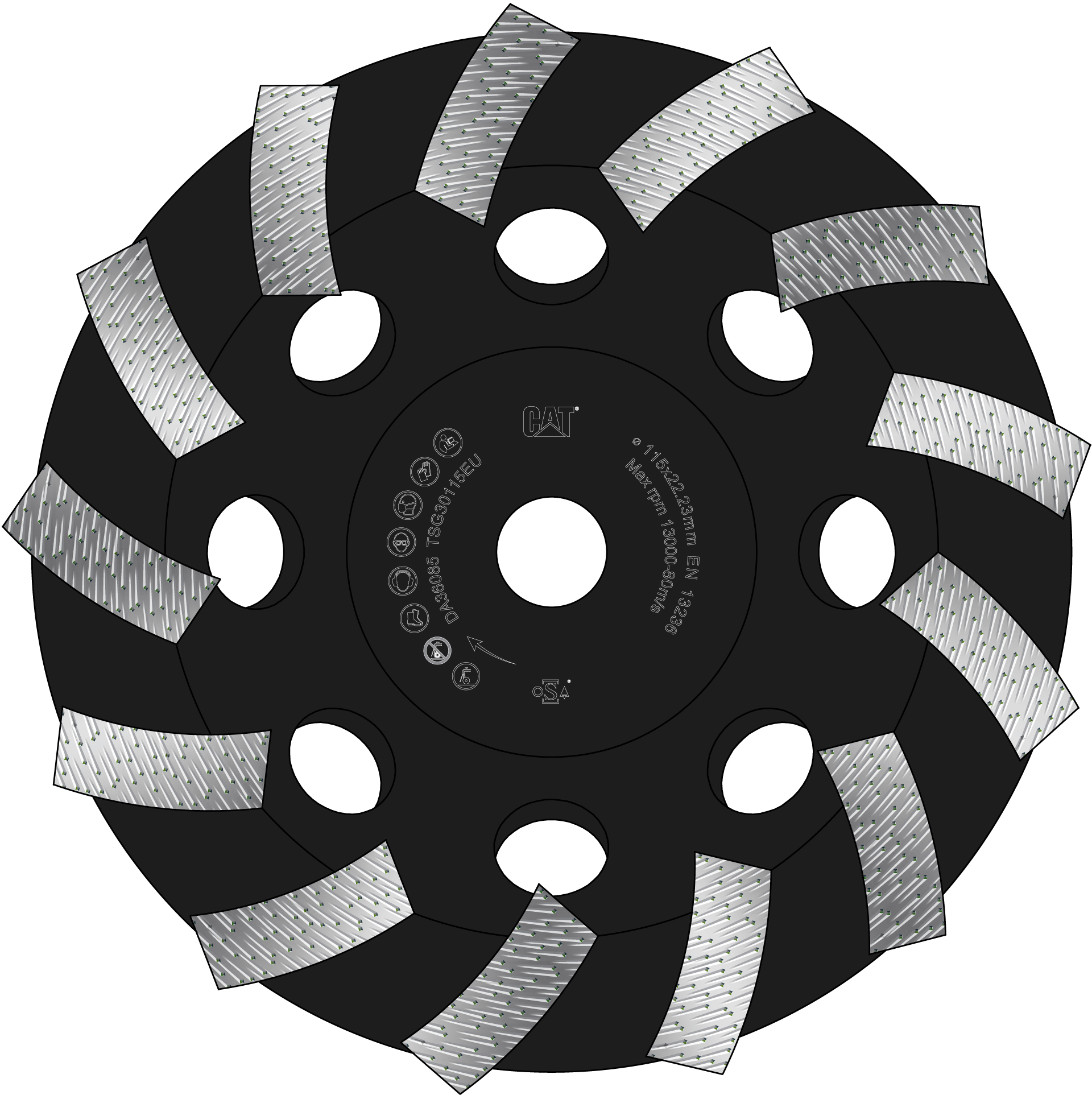 TSG30 Turbo Segmented Spiral Diamond Blade Cat Diamond Tools