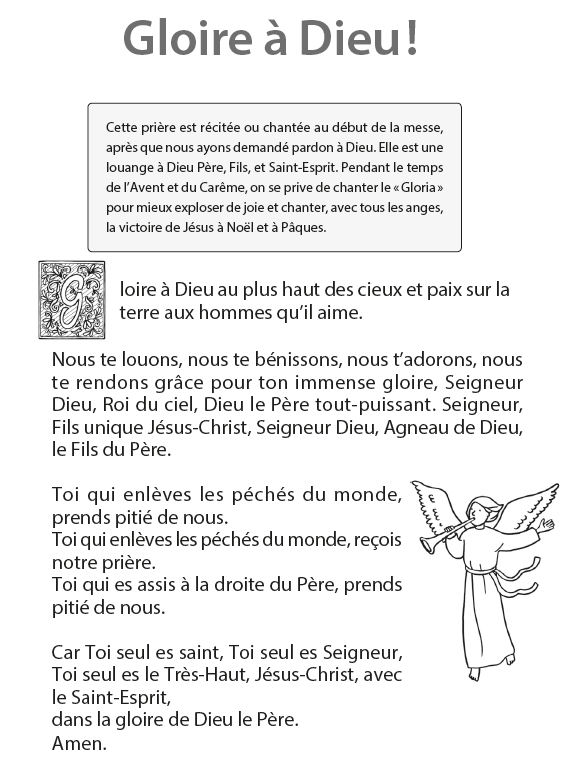 Gloire à Dieu ! Catéchisme Emmanuel
