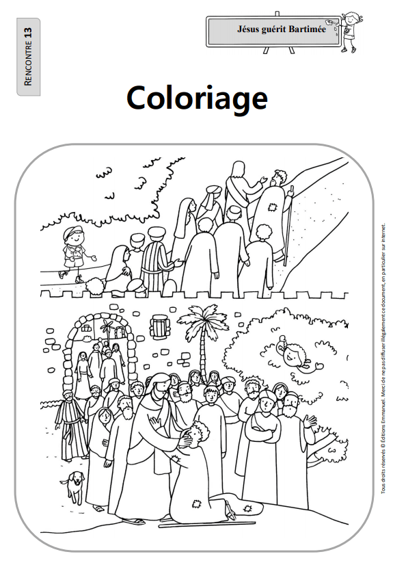Coloriage Catéchisme Emmanuel
