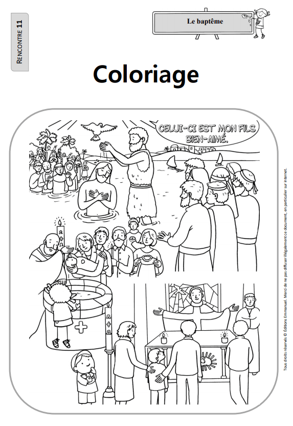 Coloriage Catéchisme Emmanuel