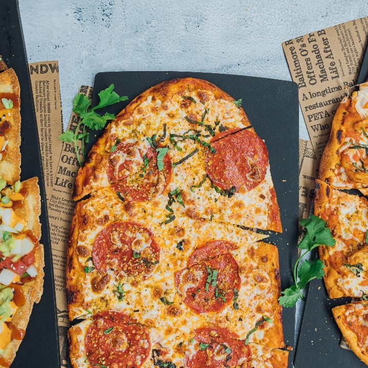 Pepperoni Flatbread Catering Jimmys Famous Seafood