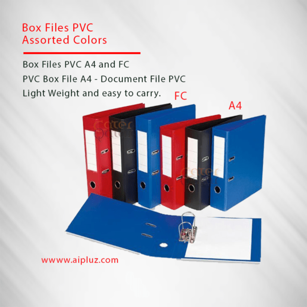 Box File PVC 75mm Red Cater Qatar