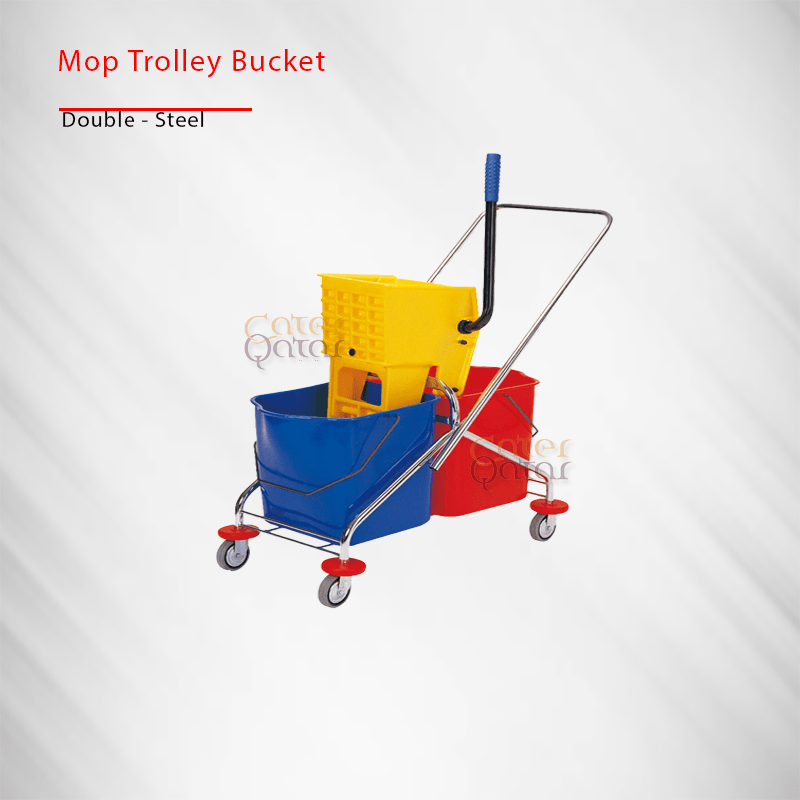 Mop bucket trolley Double with squeezer Cater Qatar