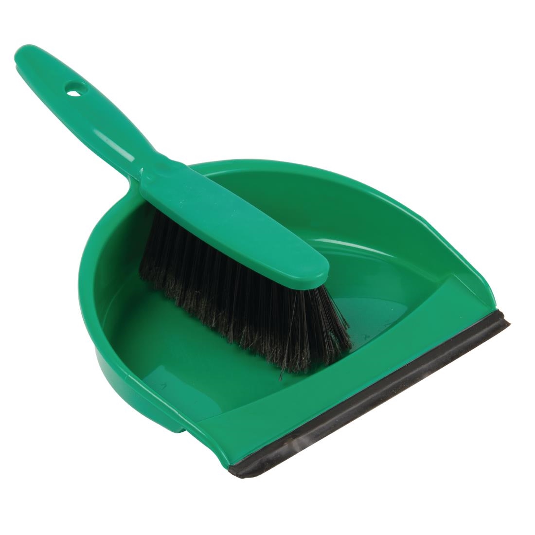 Jantex Soft Dustpan and Brush Set Green (CC933) CaterSpeed