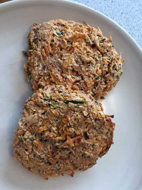 Sweet Potato and Zucchini Patties • Cathe Friedrich