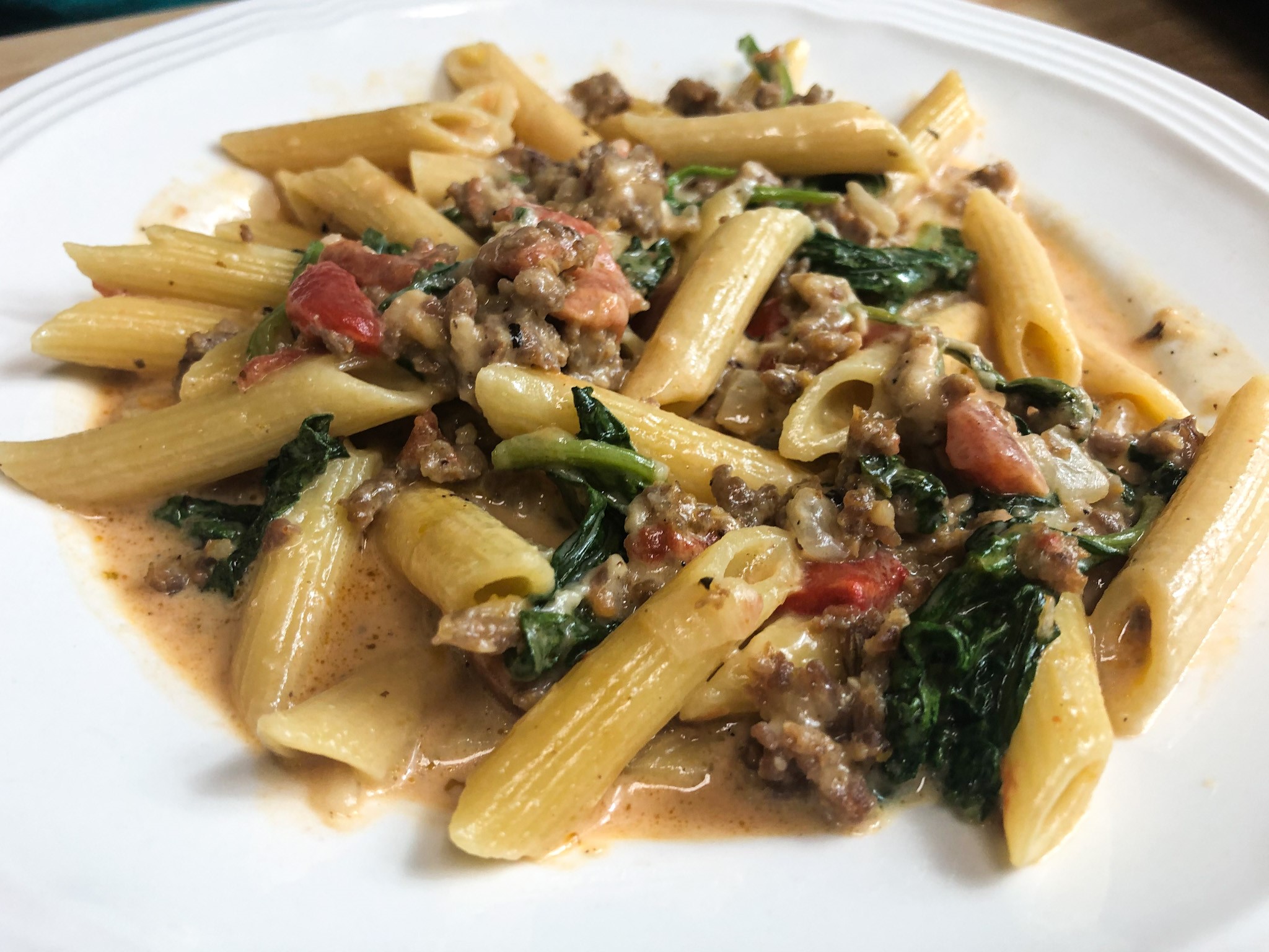 Creamy Italian Sausage & Pasta One Pot Meal Catherine's Plates