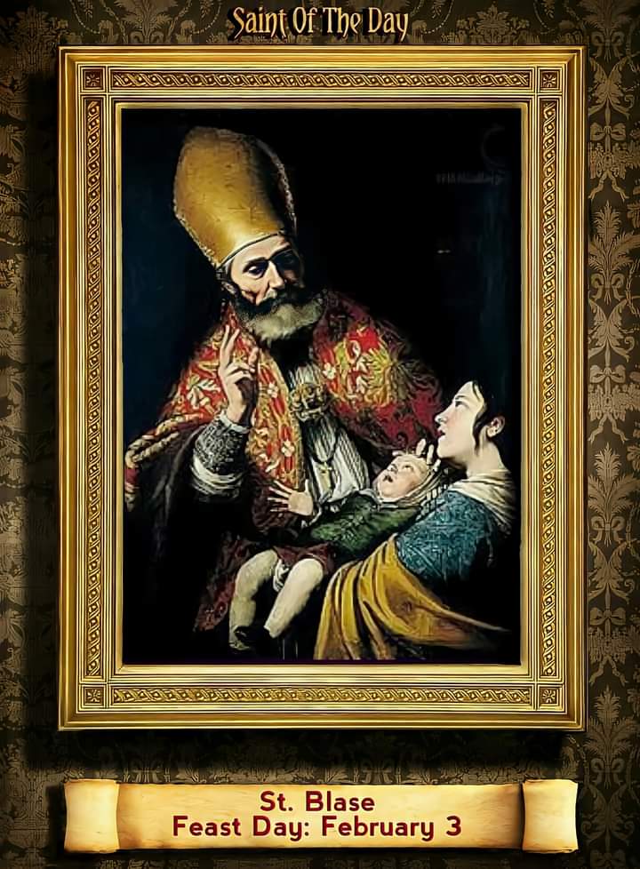 St. Blaise Patron of throat illnesses, animals, wool combers, and wool