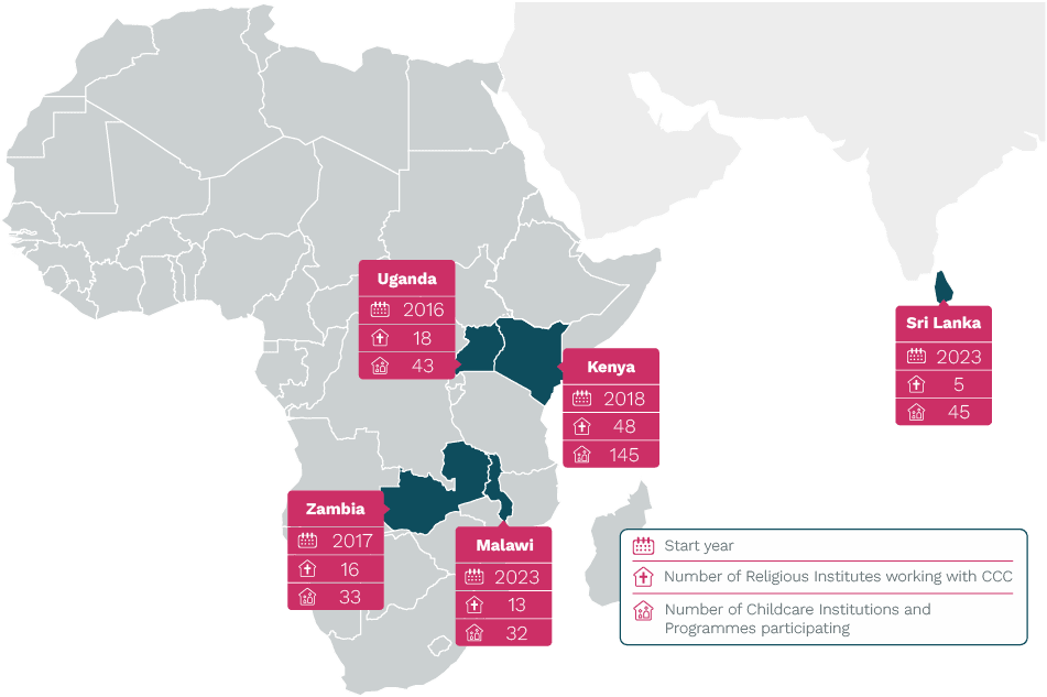 Locations and Programs UISG Catholic Care for Children International