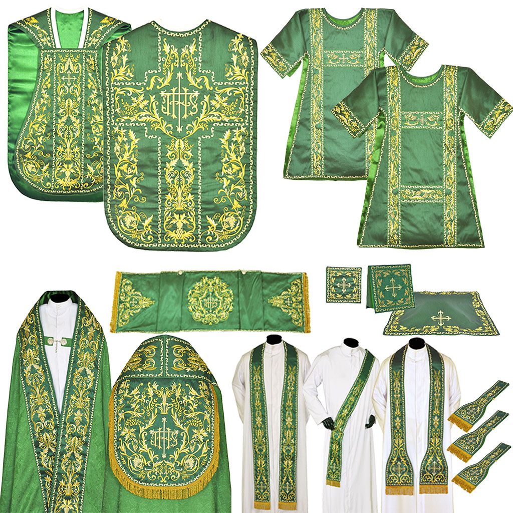 Green High Mass Set Green High Mass Set Fully Embroidered