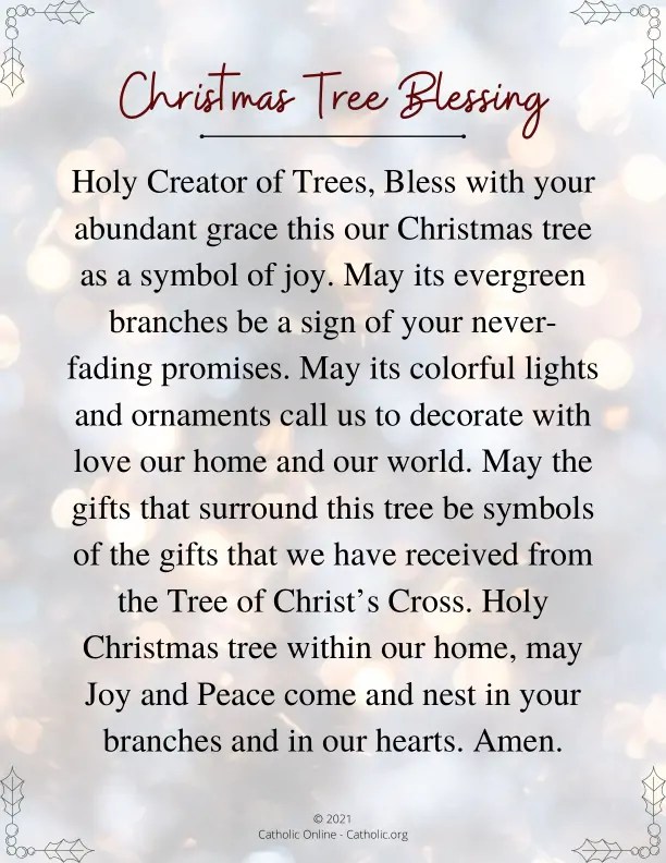 Christmas Tree Blessing (FREE PDF) Catholic Online Learning Resources