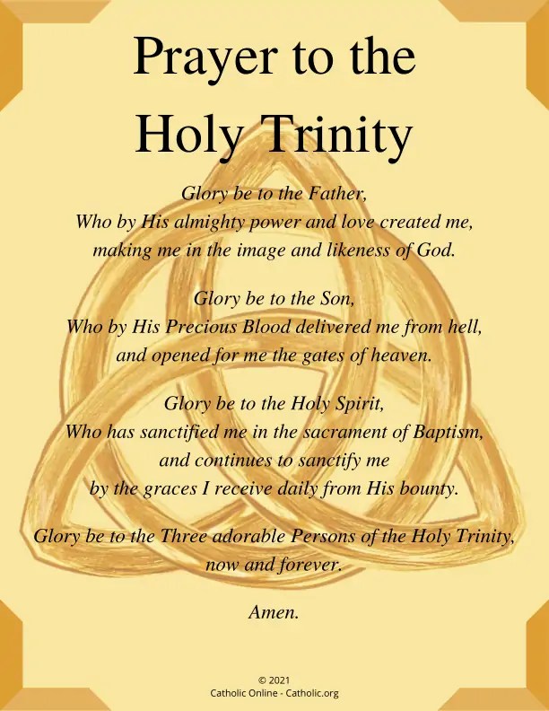 Prayer to the Holy Trinity (FREE PDF) Catholic Online Learning Resources