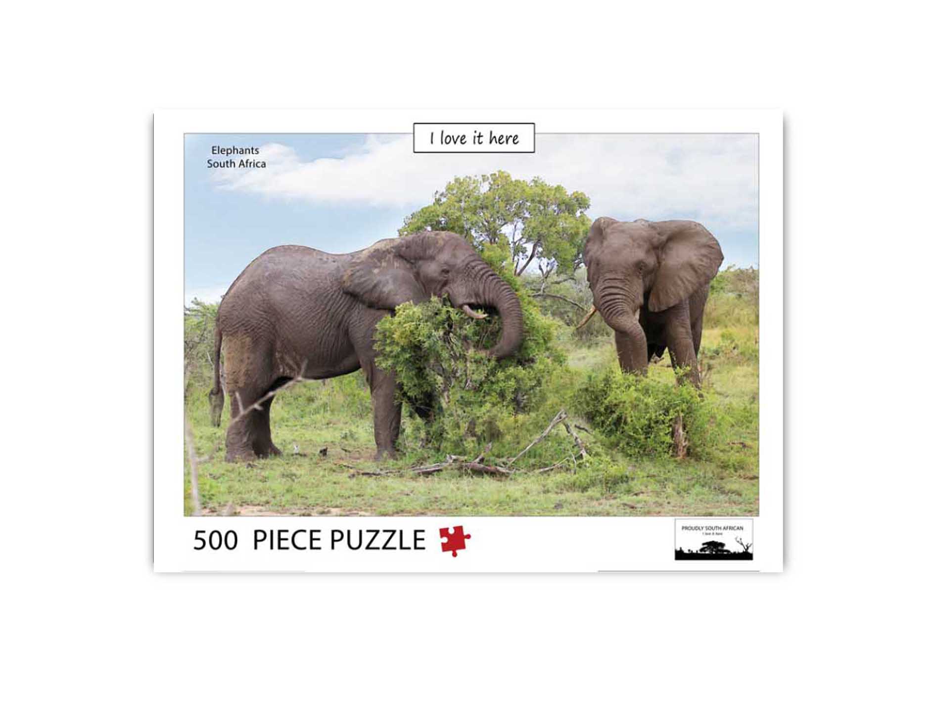New Puzzles Elephants 500 Pieces Cathy Joubert