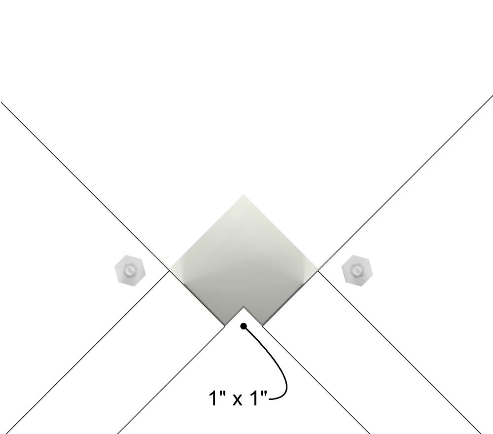 1"W x 1"W x 35"H Base Corner Filler