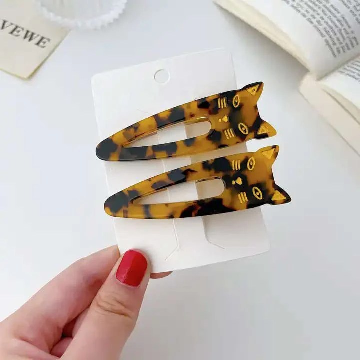 Set of 2 Cat Hair Clips Tortoiseshell
