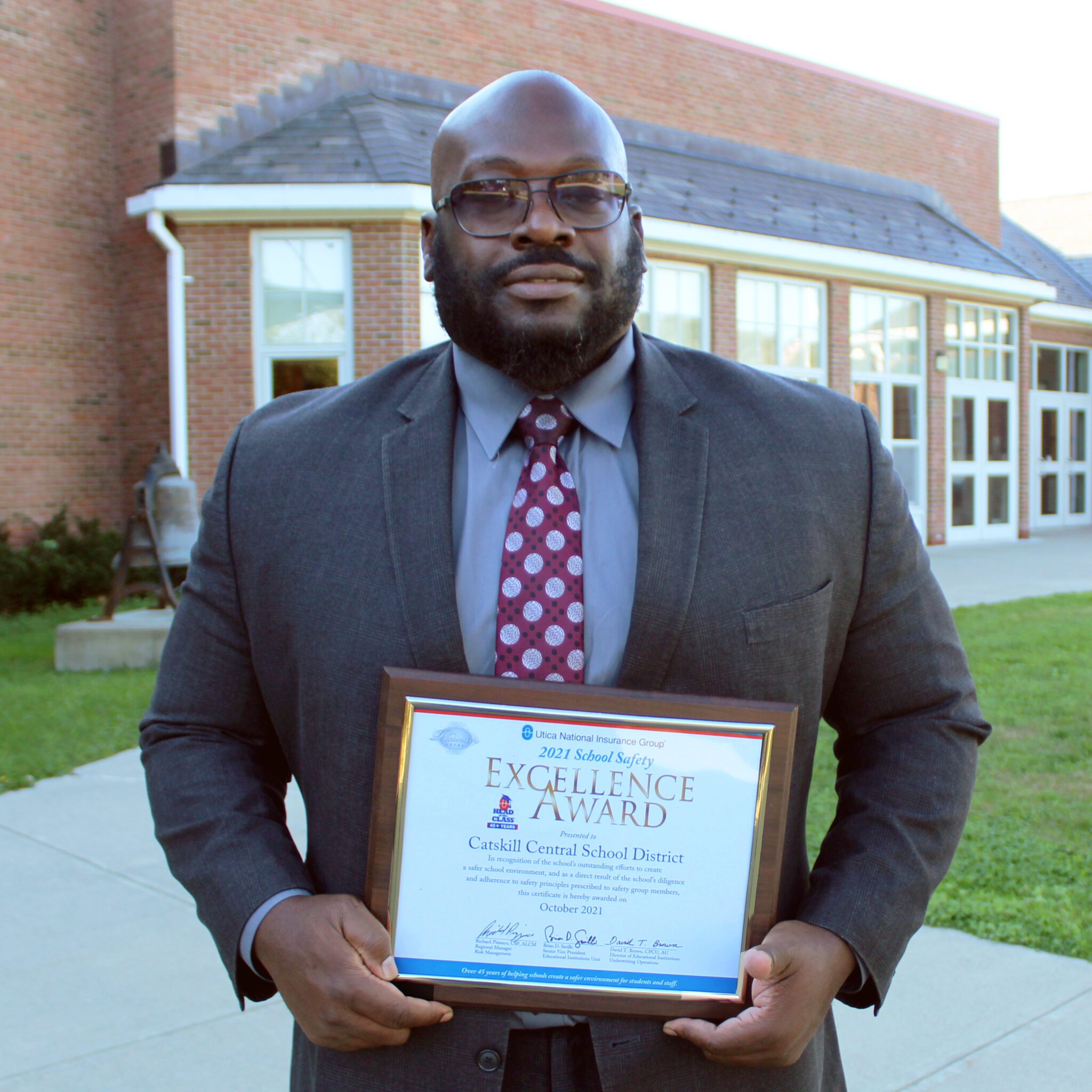 Utica National Gives CCSD Safety Excellence Award Catskill Central