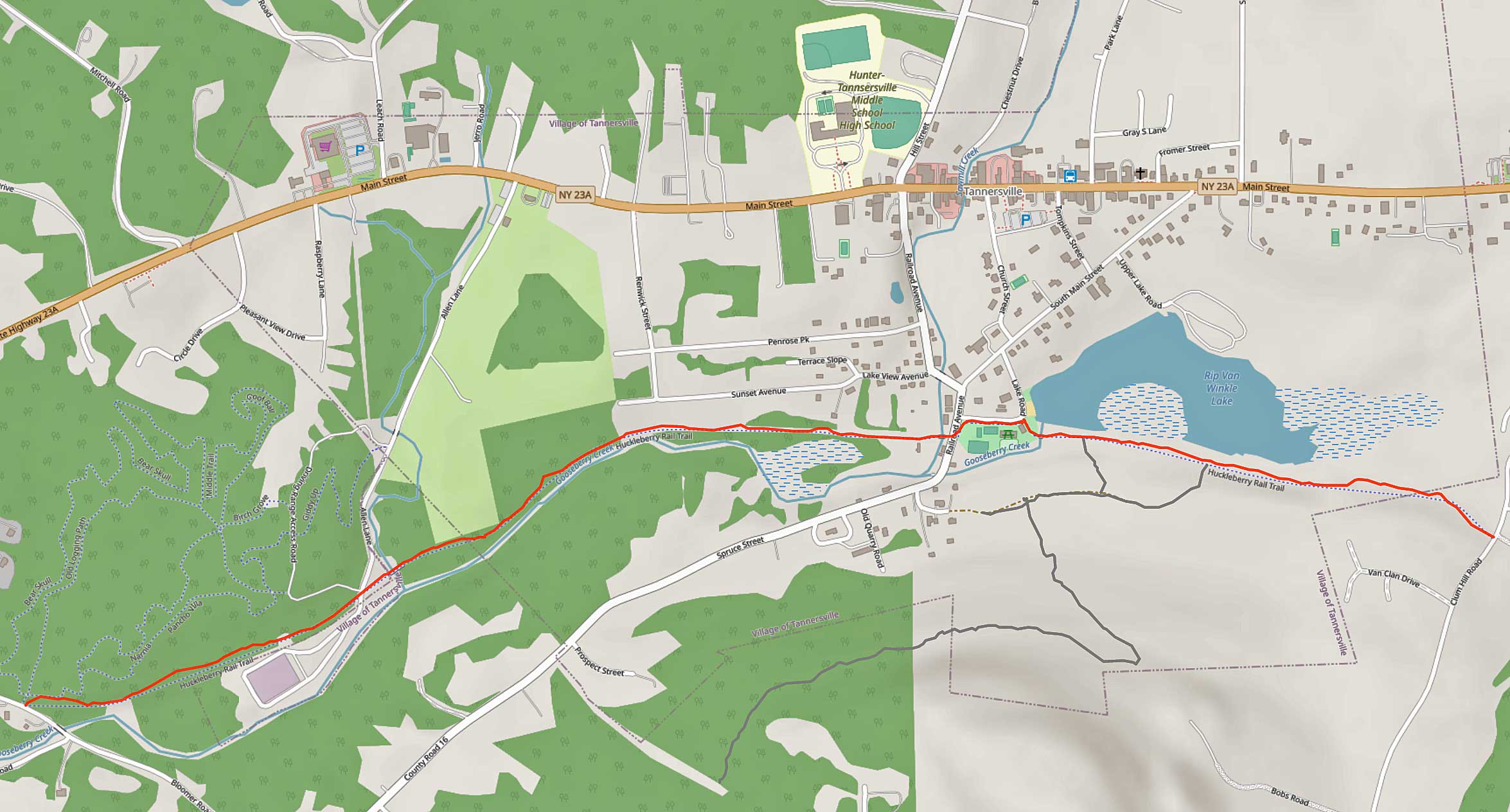 Tannersville Rail Trail Map