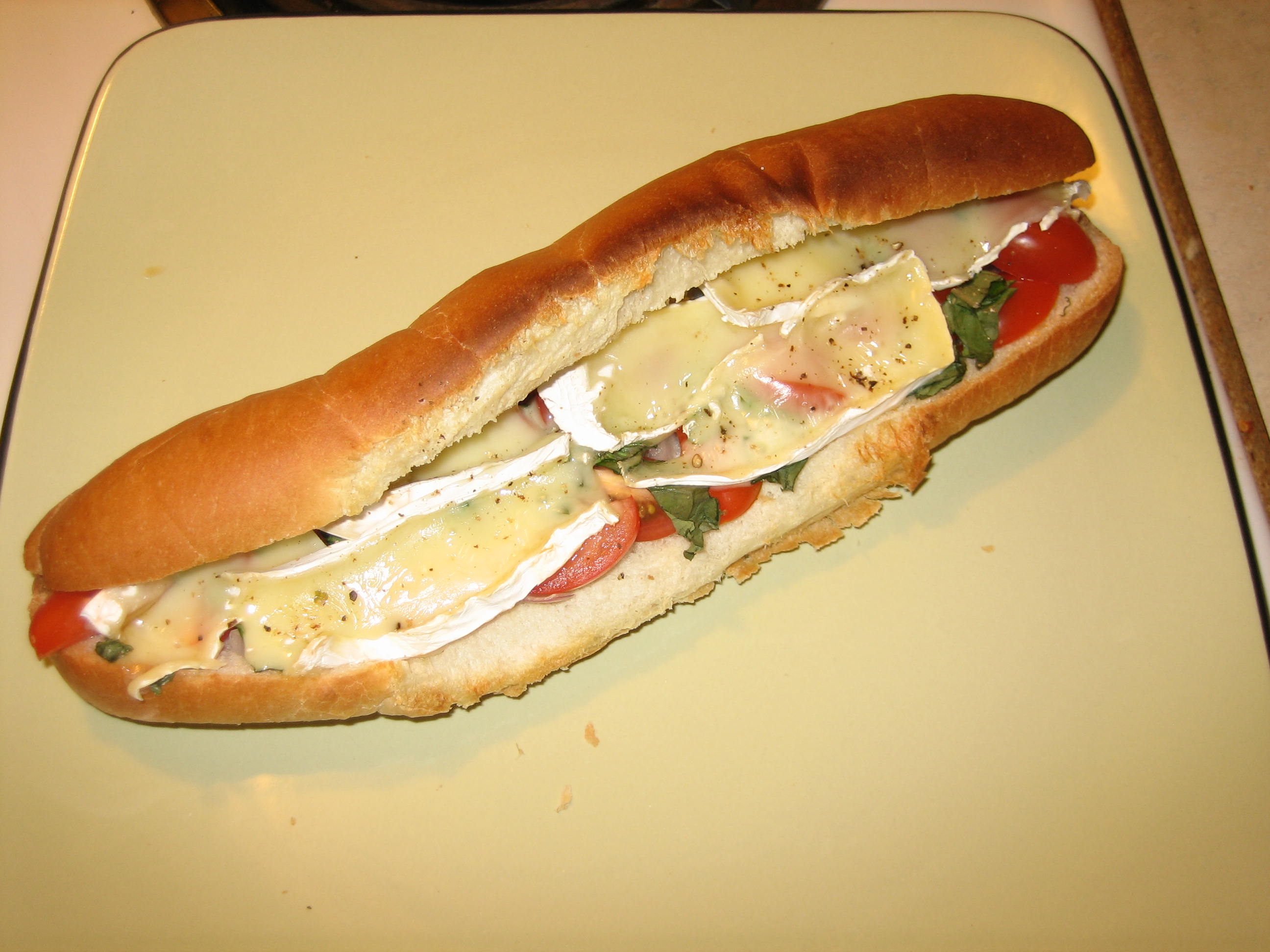 Brie & Tomato Sandwich Cat's Plate