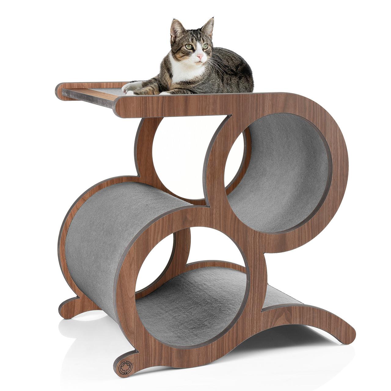 Meuble pour chat Montreal Deluxe (Marron / Gris Clair) LIVRAISON