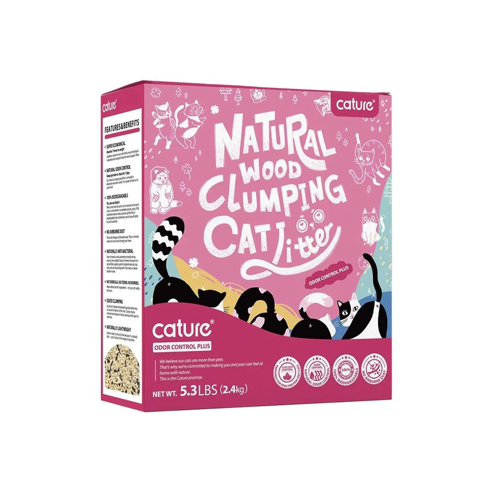 CATURE Wood Clumping Odour Control Cat Litter 6L Cature Au