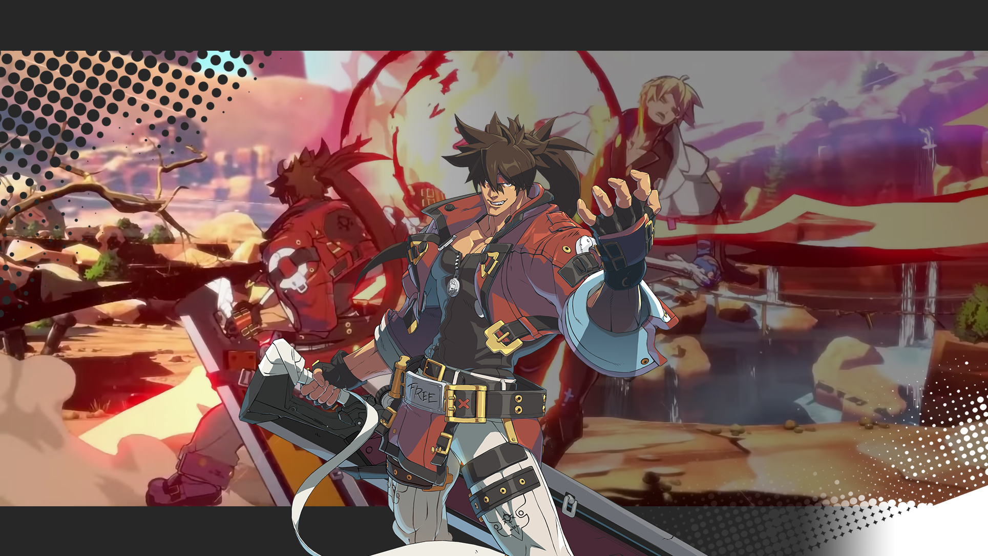 Guilty Gear Strive Sol Badguy Wallpapers Cat with Monocle