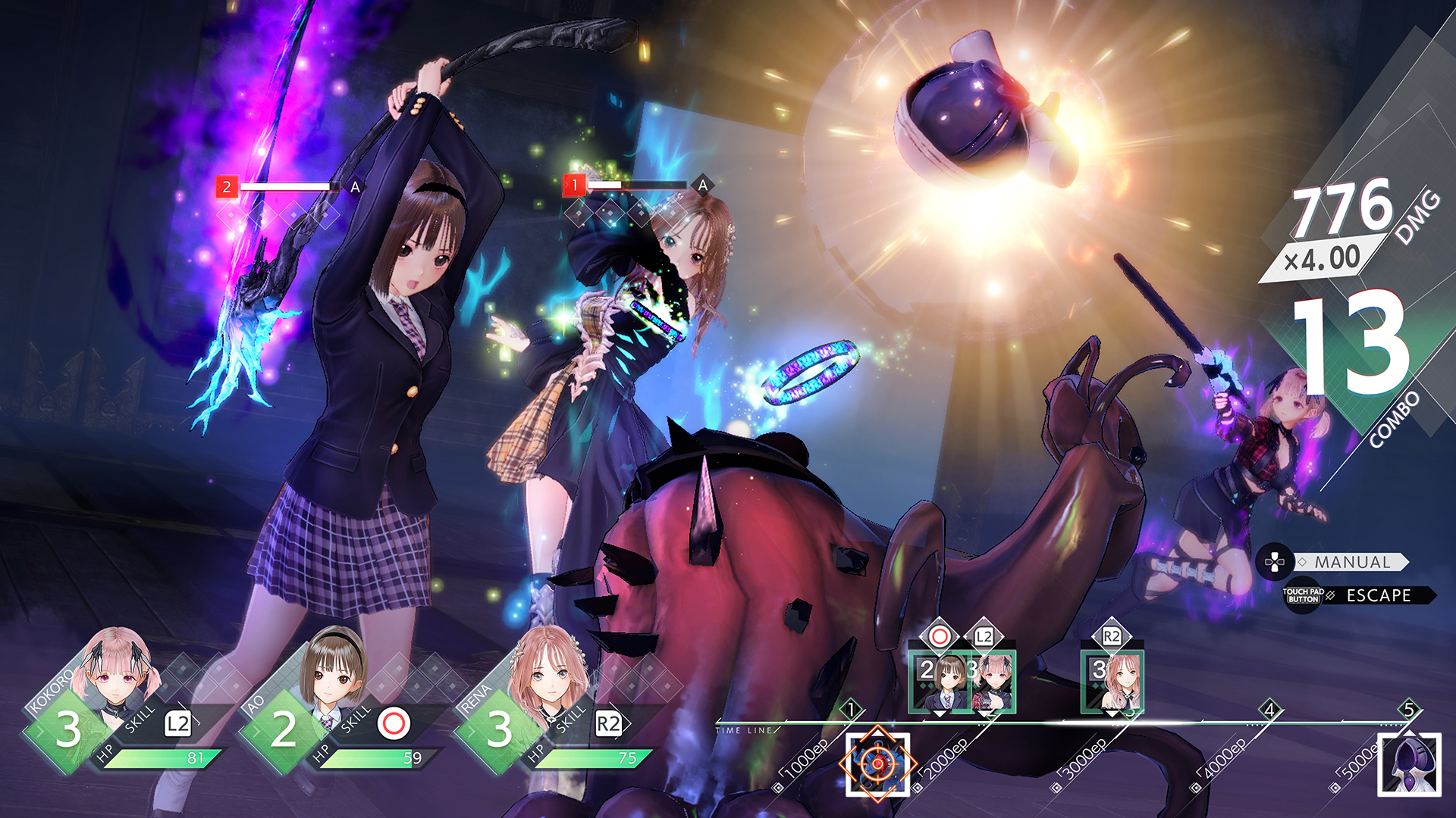 Blue Reflection Second Light Announced Cat with Monocle