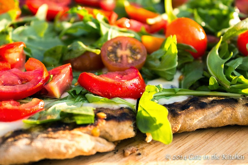 Tomato SaladTopped Grilled Pizza Catz in the Kitchen