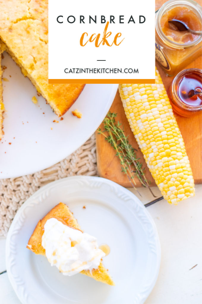 Sweet Corn & Thyme Cornbread Cake Catz in the Kitchen