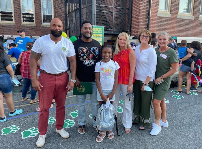 Teamsters Local 25 Women Backpack Mission Visits Russell Elementary