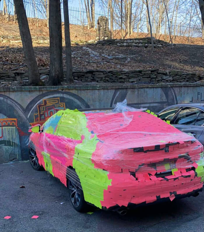 How Long Does It Take To Saran Wrap A Car The Saran Wrap Car Prank