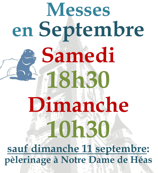 Messes Septembre 2022 Paroisse de Cauterets