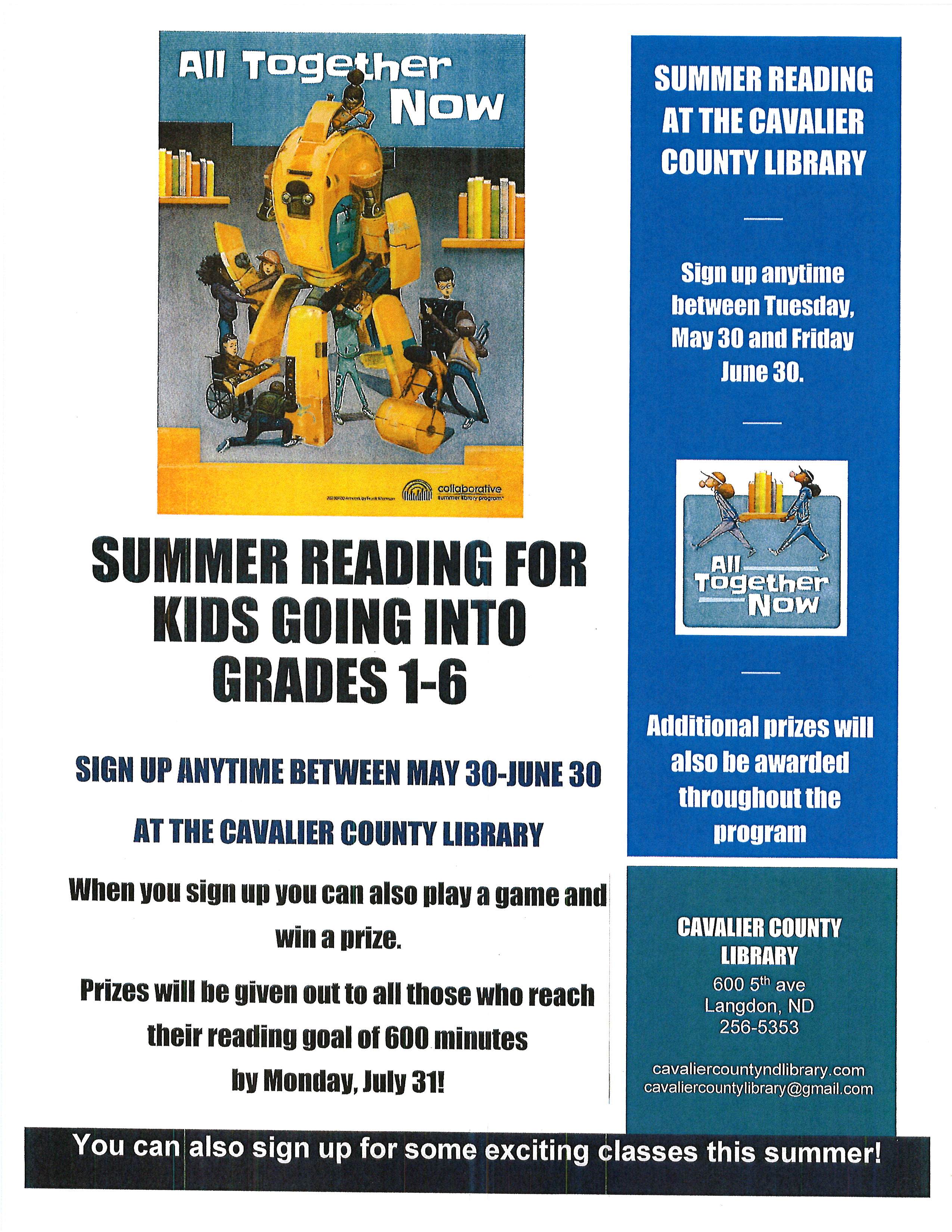 Cavalier County Library Langdon, North Dakota