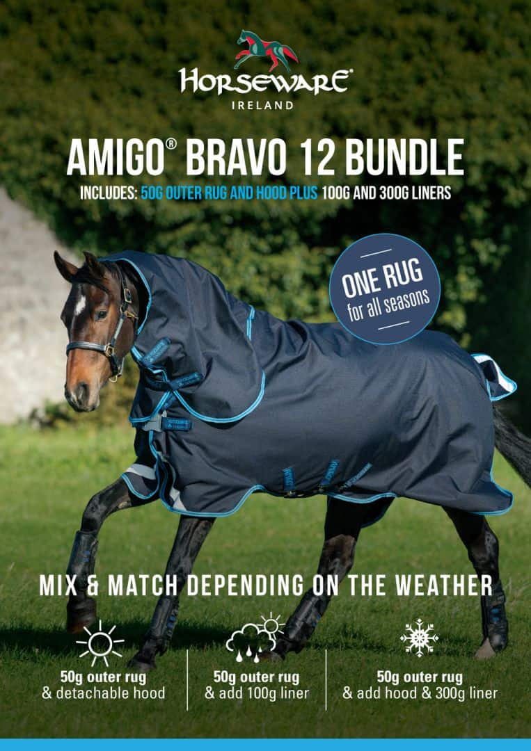 Horseware Amigo Bravo12 Plus 50g Turnout, Weidedecke, Halsteil, 100g