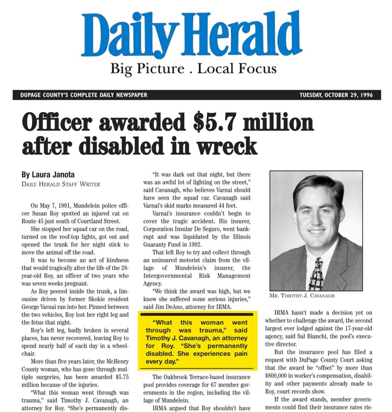 Police Officer v. Intergovernmental Risk Management Agency