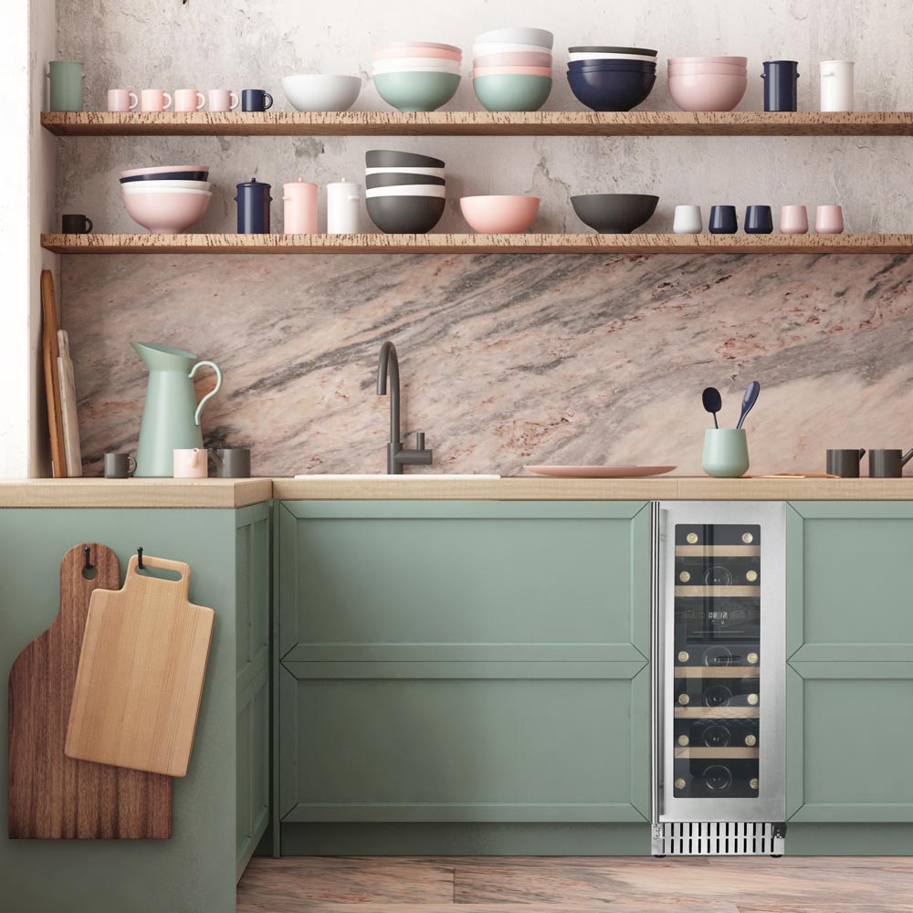 CAVIN Builtin wine cooler Scandinavian Collection 30 Stainless