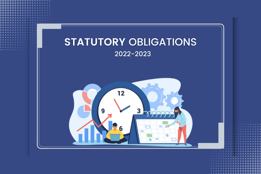 Statutory and Tax Compliance Calendar for the Financial Year 20222023
