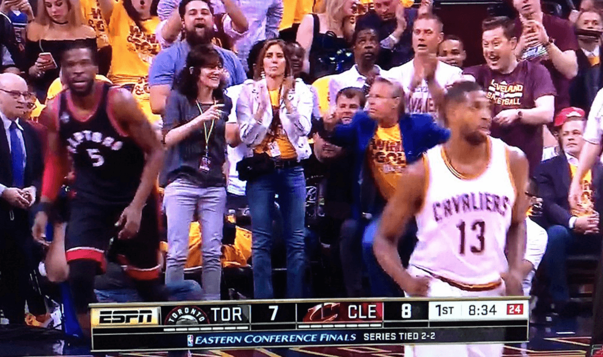 VIDEO Courtside Fan Hilariously Mocks Bismack Biyombo's Finger Wag