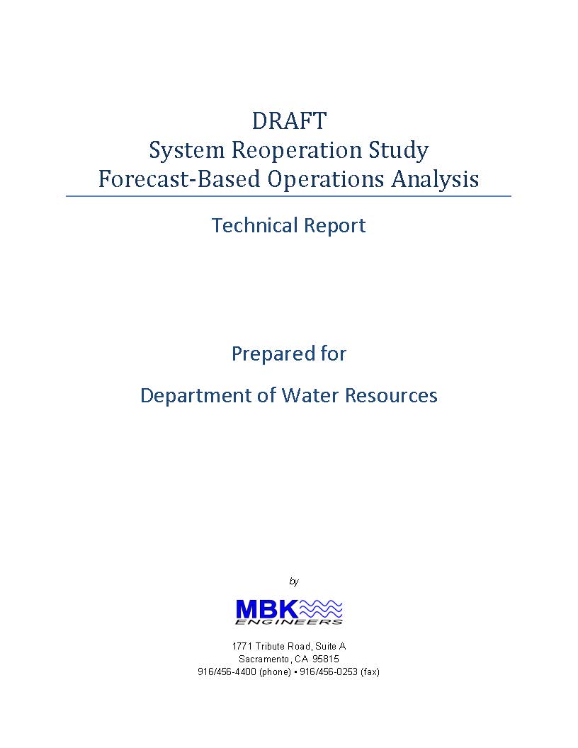 System Reoperation Study Phase 2 Appendix A Forecast Based
