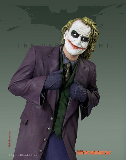 THE JOKER Heath Ledger Life Size Statue BATMAN THE DARK KNIGHT OXMOX MUCKLE Cawette Jones
