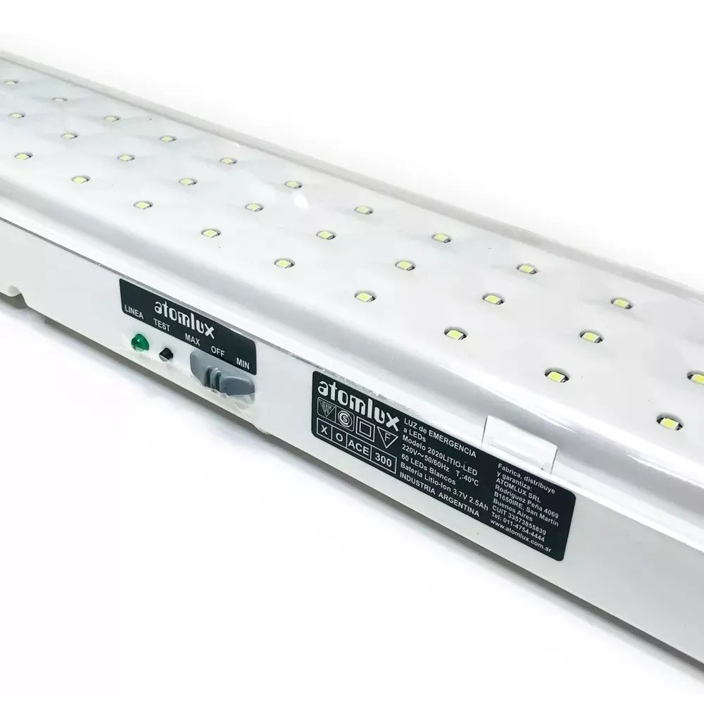 Luz de Emergencia Atomlux 2020 60 Leds Cayber Comercial
