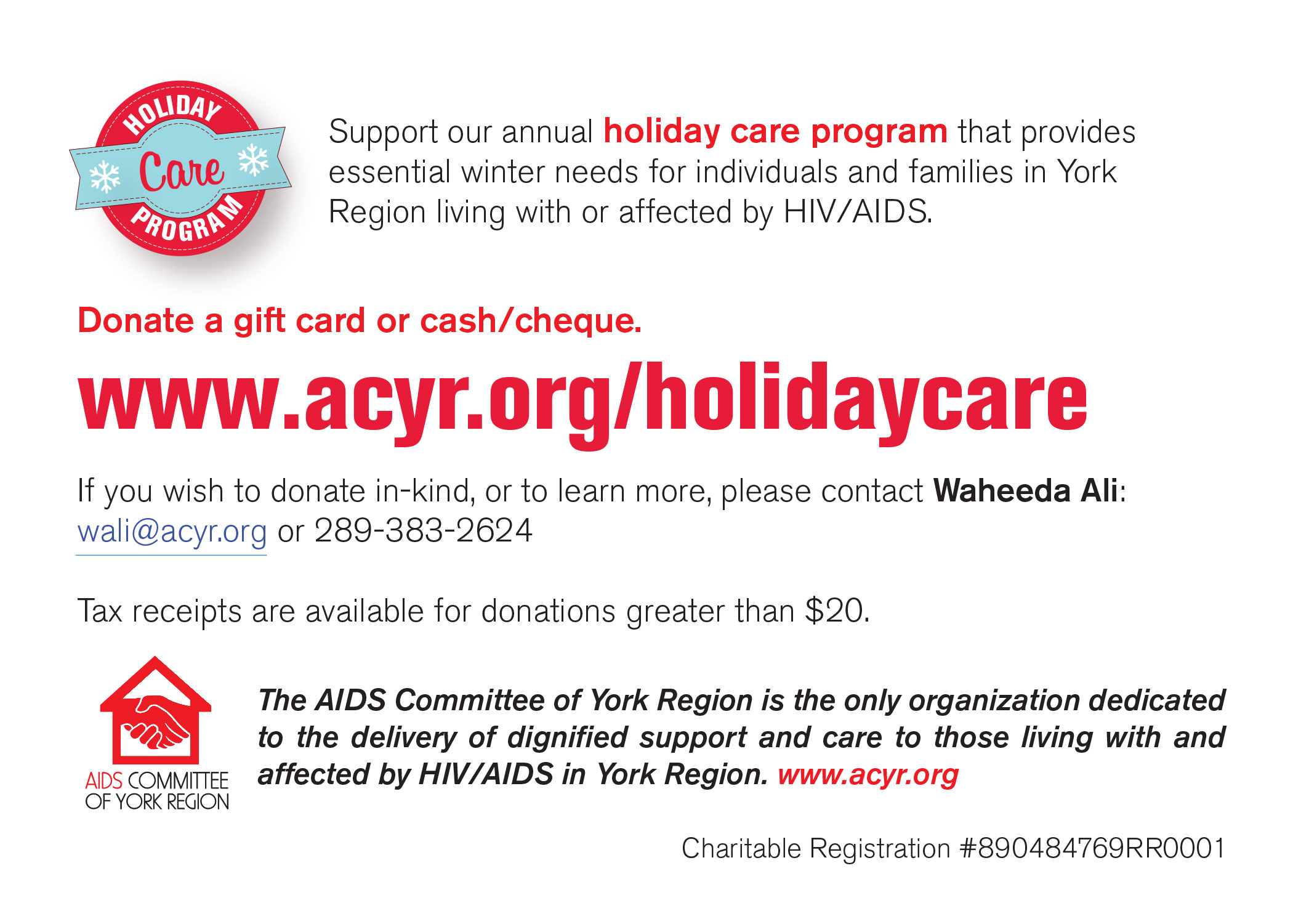 Holiday Care Program CAYR COMMUNITY CONNECTIONS