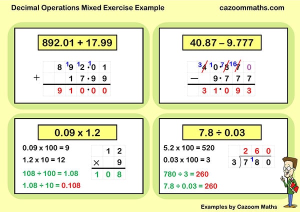 Decimals Worksheets Pdf | Cazoom Math Worksheets