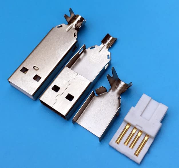 USB 2.0 Type A Plug 4pin Female & Male Connector Adapter Solder Cover