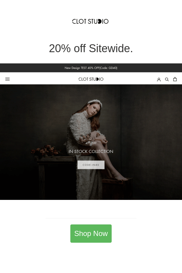 Clotstudio Coupon Codes 20 off Sitewide. Clotstudio Coupons and