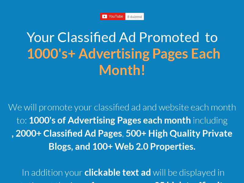 Classified Submissions Ad Posting and site Promotion Service Best